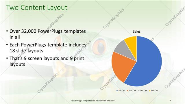 Two Content presentation slide layout