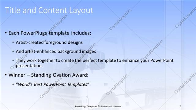 Title and Content presentation slide layout