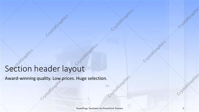 Section Header presentation slide layout