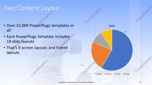 Two Content presentation slide layout