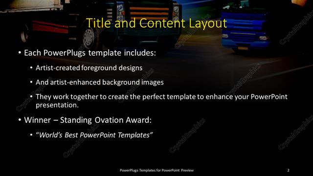 Title and Content presentation slide layout