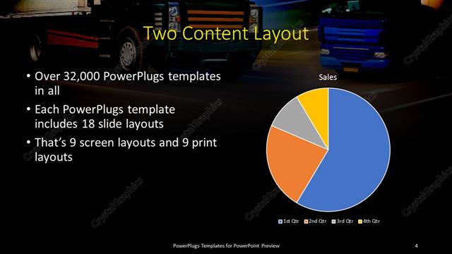 Two Content presentation slide layout
