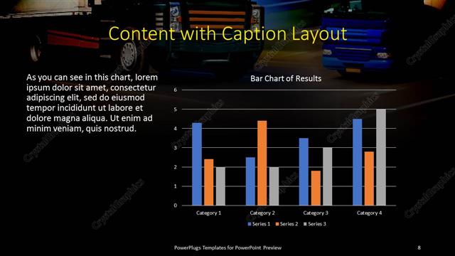 Content with Caption presentation slide layout