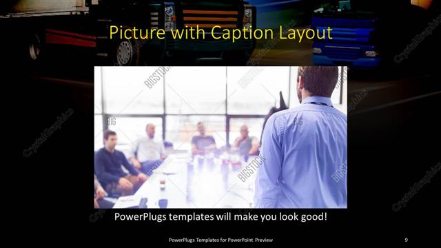 Picture with Caption presentation slide layout