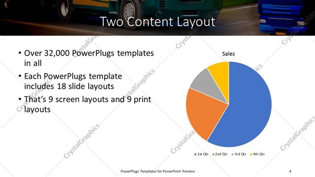 Two Content presentation slide layout