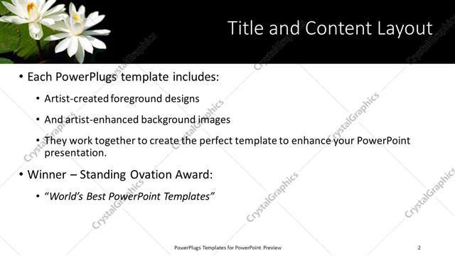 Title and Content presentation slide layout