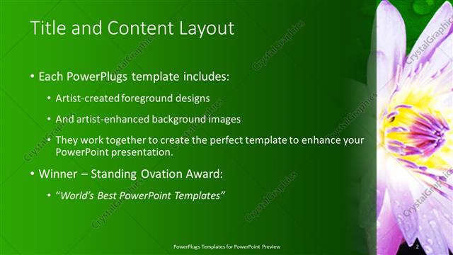 Title and Content presentation slide layout