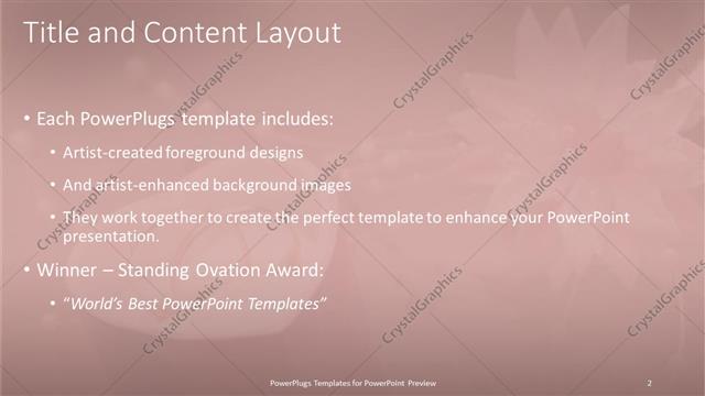 Title and Content presentation slide layout