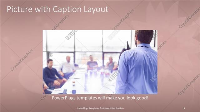 Picture with Caption presentation slide layout