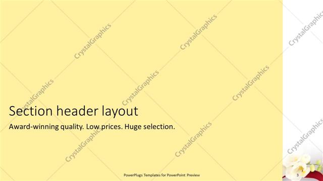 Section Header presentation slide layout
