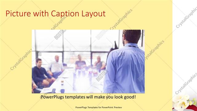 Picture with Caption presentation slide layout