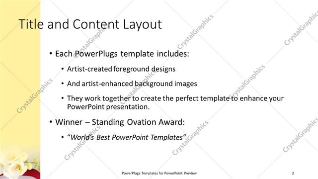 Title and Content presentation slide layout