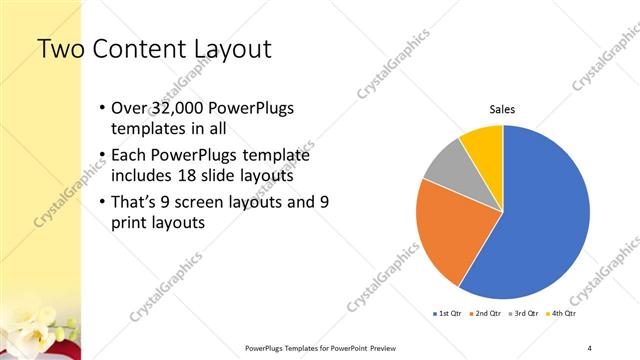 Two Content presentation slide layout