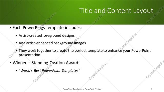 Title and Content presentation slide layout
