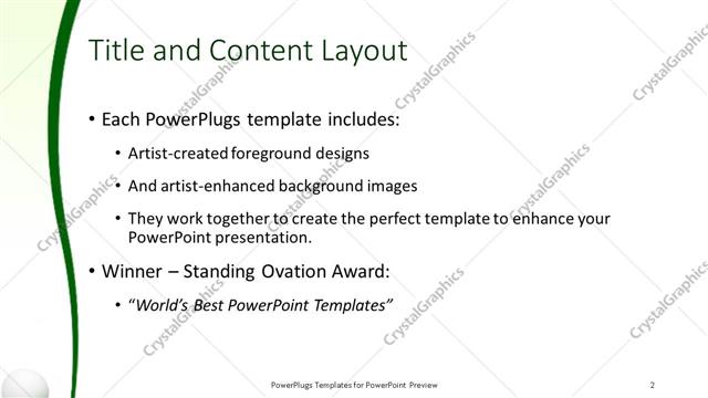 Title and Content presentation slide layout