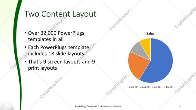 Two Content presentation slide layout