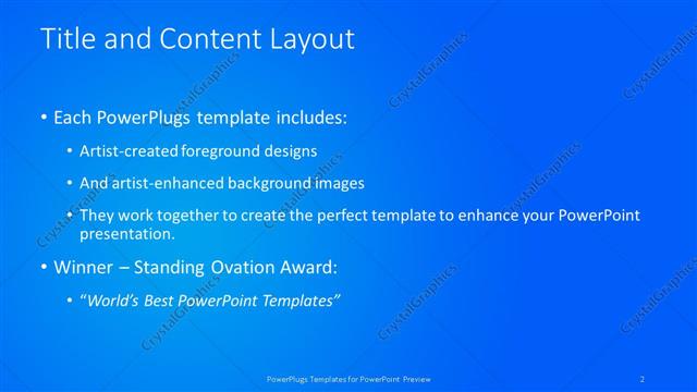 Title and Content presentation slide layout