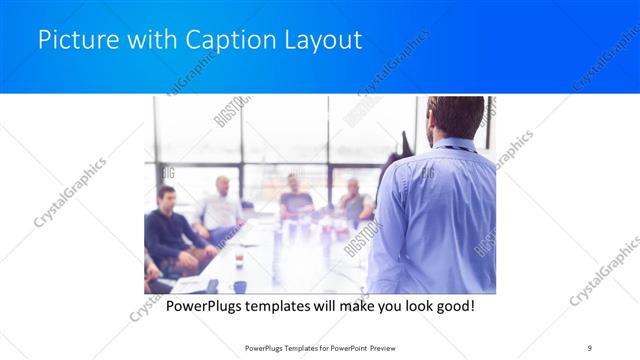 Picture with Caption presentation slide layout