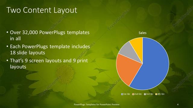 Two Content presentation slide layout