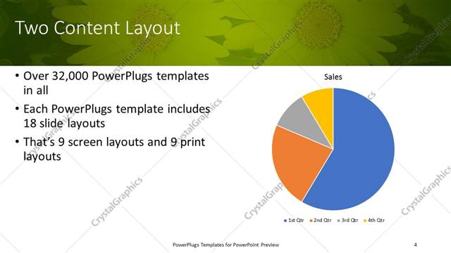 Two Content presentation slide layout