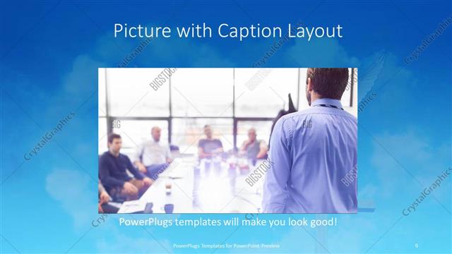 Picture with Caption presentation slide layout
