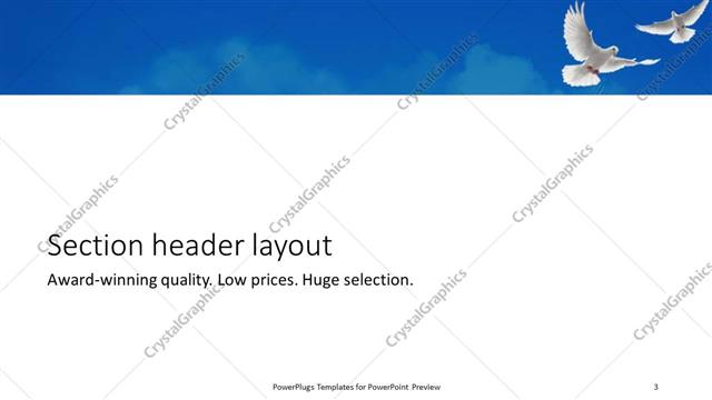 Section Header presentation slide layout