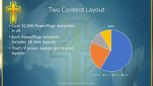 Two Content presentation slide layout