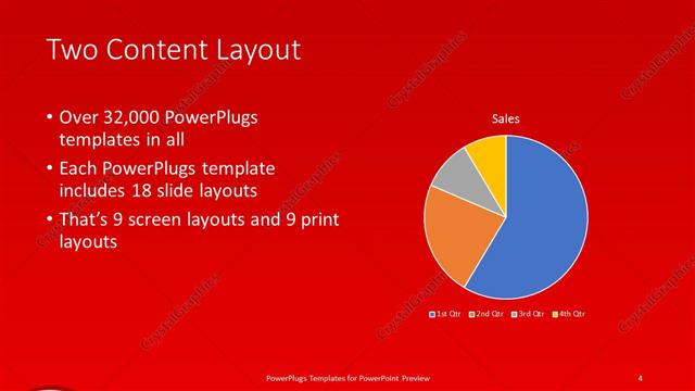 Two Content presentation slide layout