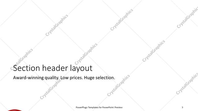 Section Header presentation slide layout