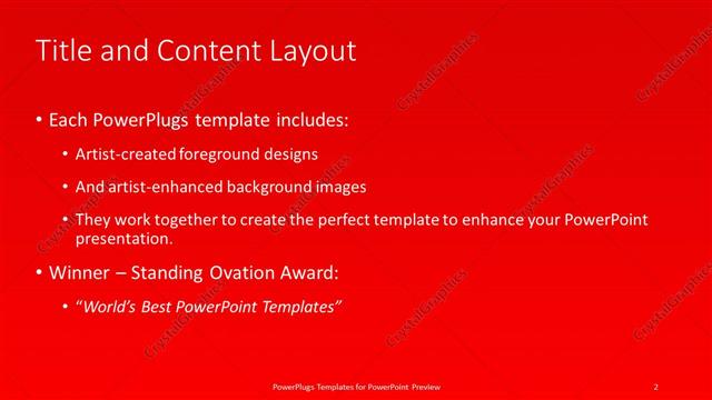Title and Content presentation slide layout
