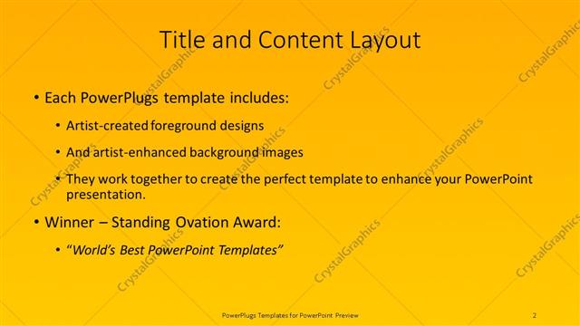 Title and Content presentation slide layout
