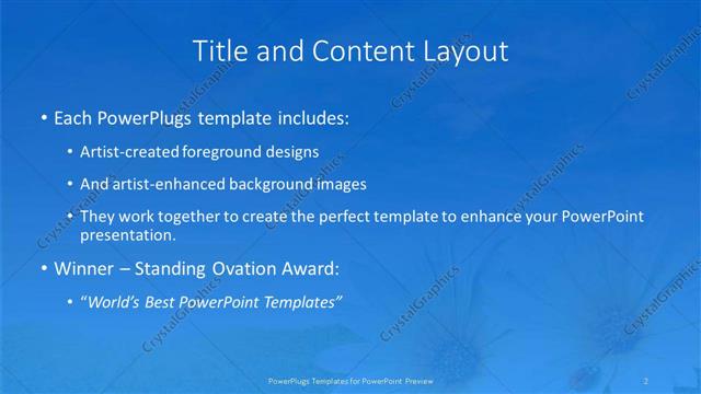 Title and Content presentation slide layout