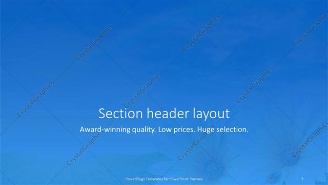 Section Header presentation slide layout