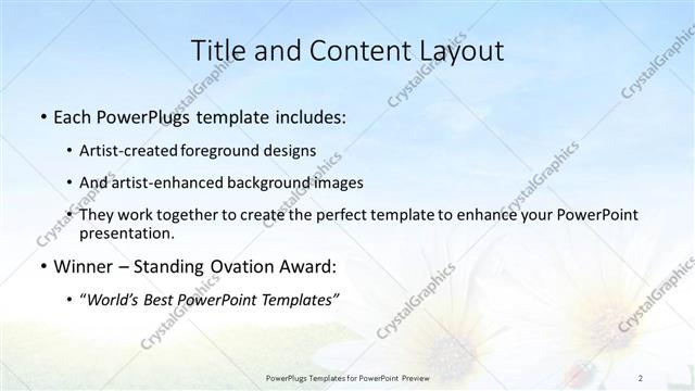 Title and Content presentation slide layout