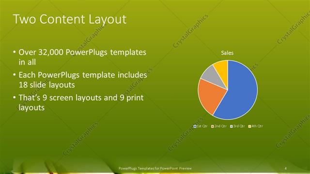 Two Content presentation slide layout