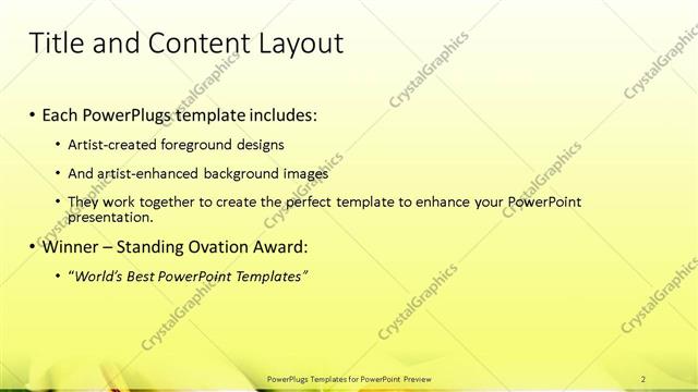 Title and Content presentation slide layout