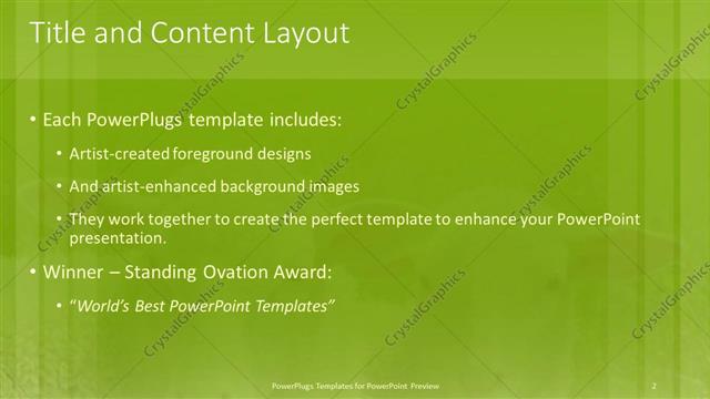 Title and Content presentation slide layout