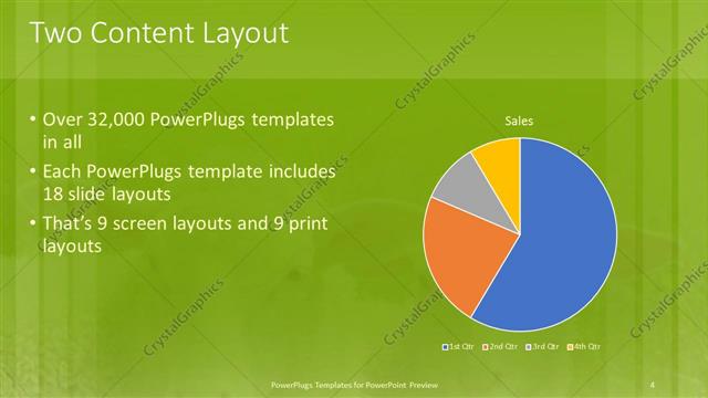 Two Content presentation slide layout
