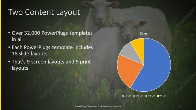 Two Content presentation slide layout