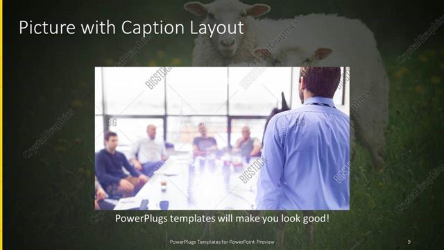 Picture with Caption presentation slide layout