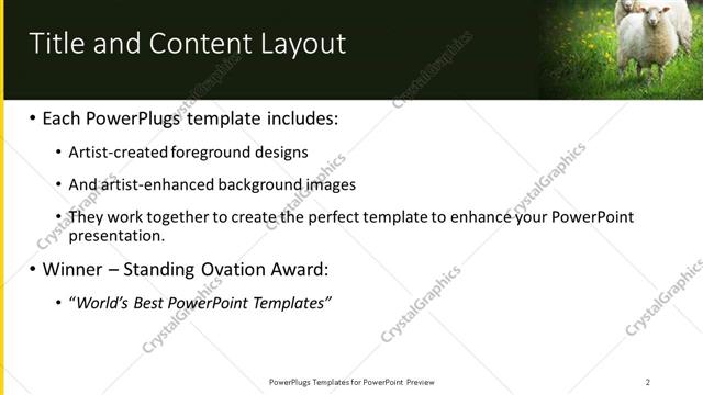 Title and Content presentation slide layout