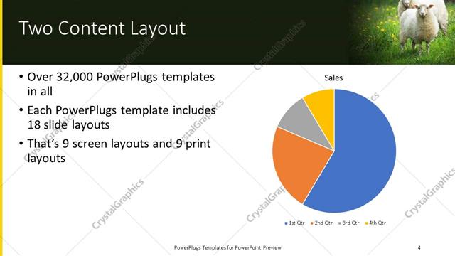 Two Content presentation slide layout