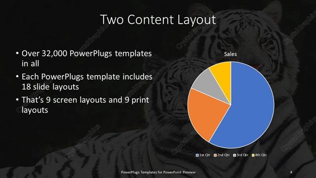 Two Content presentation slide layout