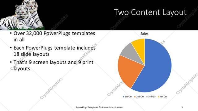 Two Content presentation slide layout