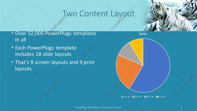 Two Content presentation slide layout