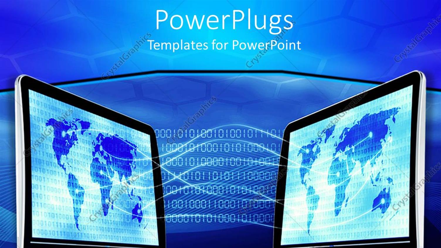 Featuring Two Wide Open Monitors with Maps in them and Binary