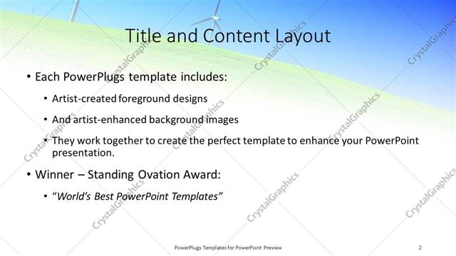 Title and Content presentation slide layout