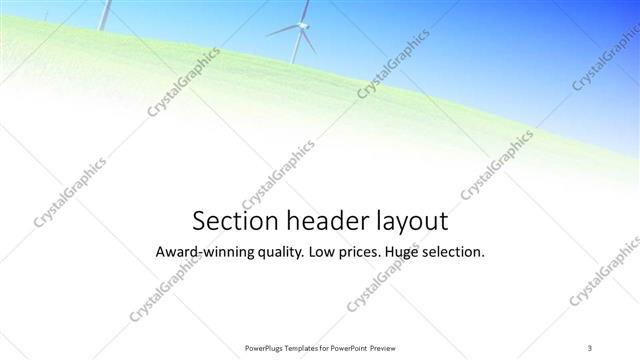 Section Header presentation slide layout