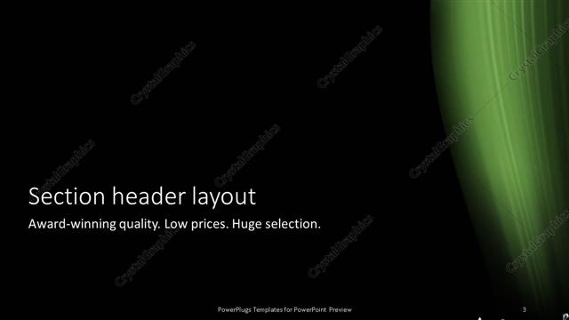 Section Header presentation slide layout