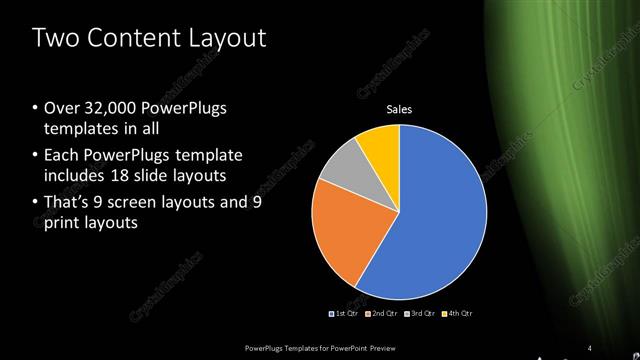 Two Content presentation slide layout